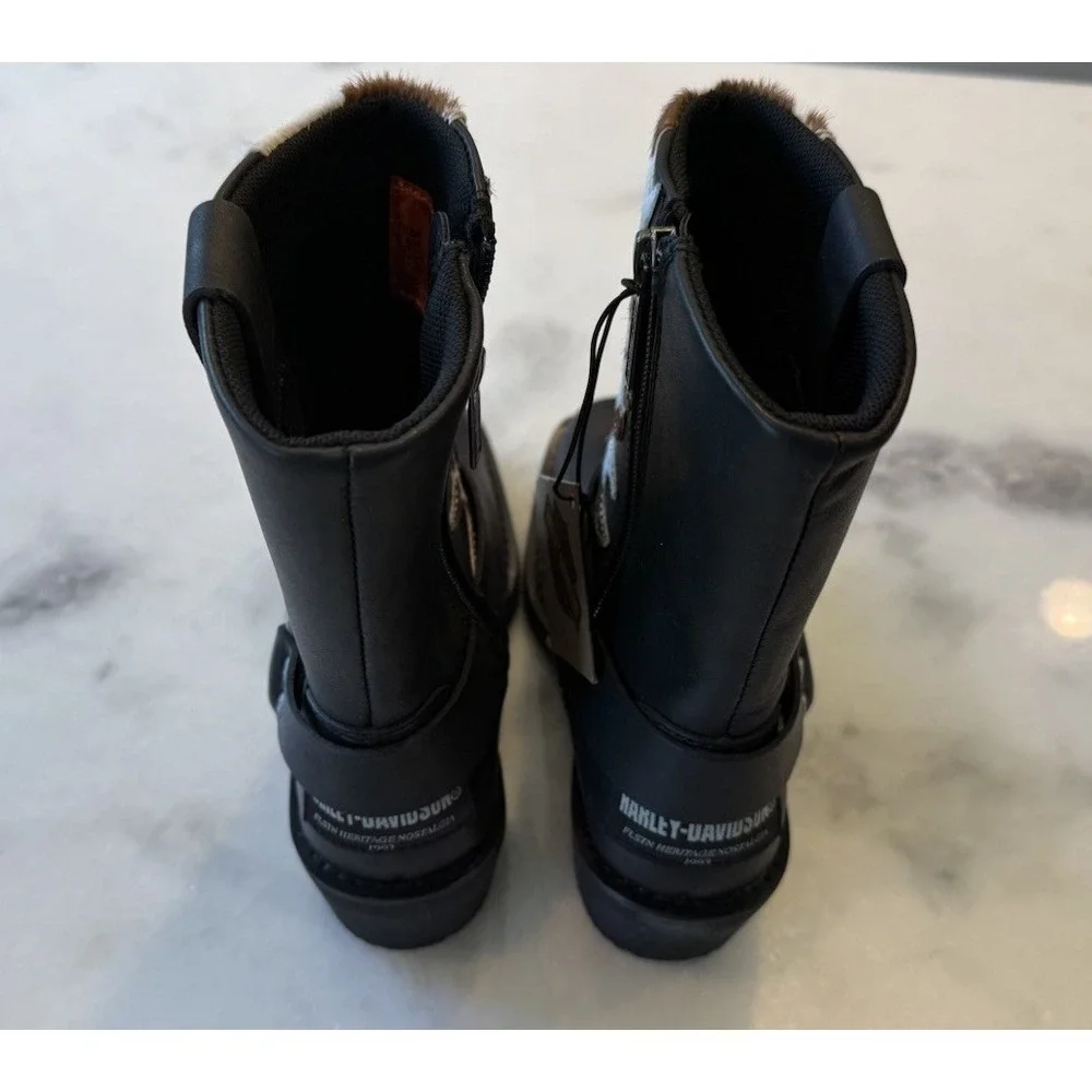New Harley Davidson Boot Women's Size 5 Cow Print - Picture 3 of 7